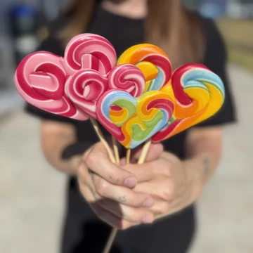 Szív nyalókák