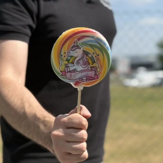 Unikornis nyalóka 140g szivárvány