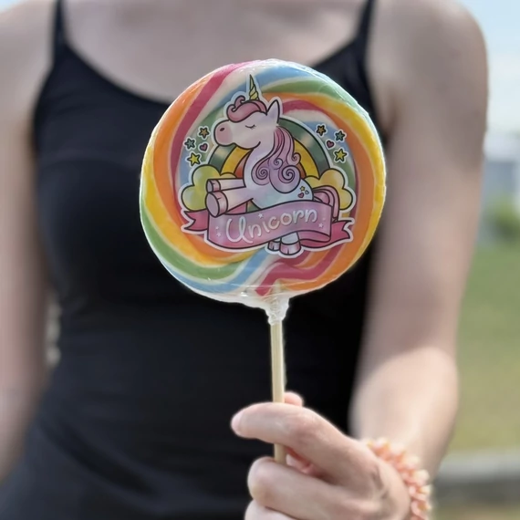 Unikornis nyalóka 140g szivárvány